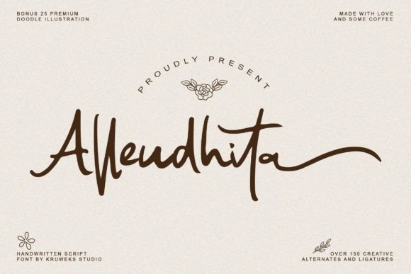 Allendhita: A Refined Script Font for Elegant Editorial Design