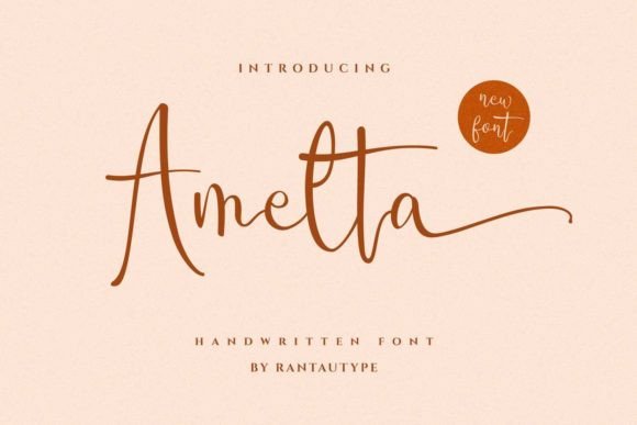 Amelta: A Modern Calligraphy Font for Feminine Brand Identities