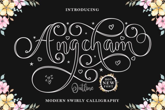 Angcham Outline: A Handwritten Font That Elevates Web Design with Personality