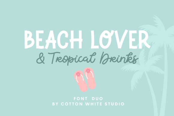 Beach Lover Tropical Drinks Duo: A Whimsical Font for Crafters & Makers