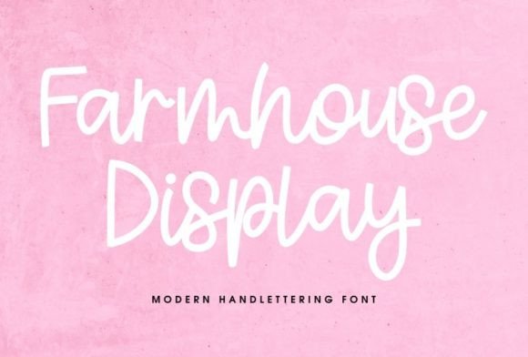 Farmhouse Display: A Handwritten Font with Timeless Elegance