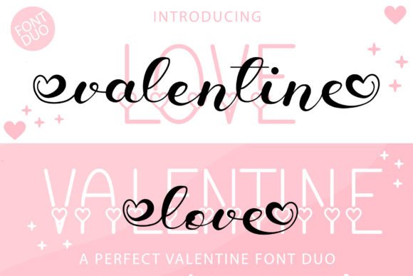 Valentine Love Duo: A Charming Script Amp Font for Crafters & Makers