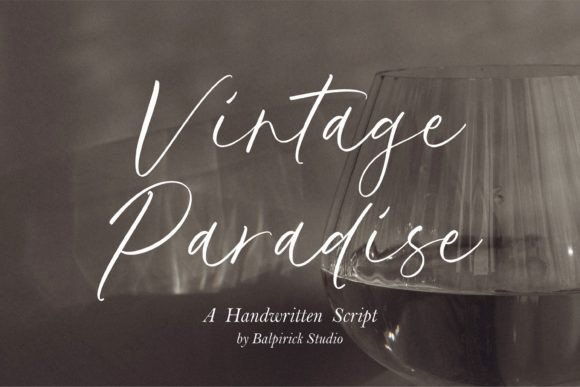 Vintage Paradise: A Handwritten Script Font for Authentic Branding