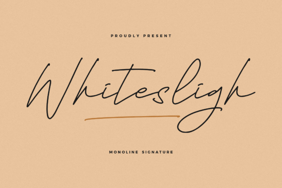 Whitesligh: A Monoline Signature Font for Modern Web Design
